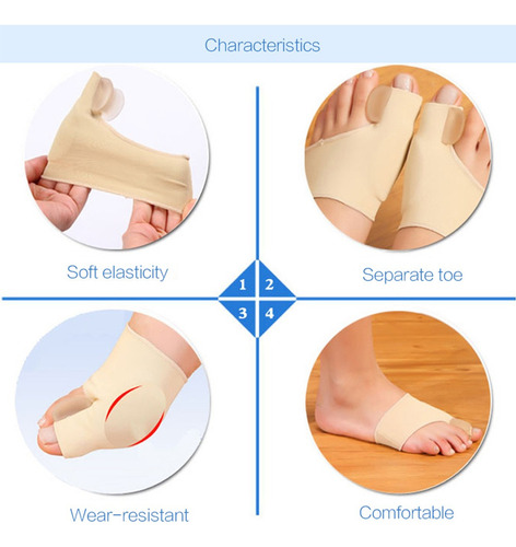 2 Pares De Tala Joanete Alívio Da Dor Corretor Hallux