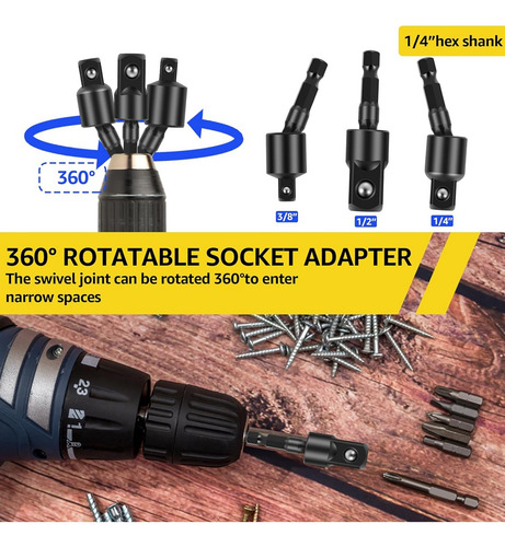 Kit De Extensión De Brocas Flexibles De 30 Piezas, Taladro E