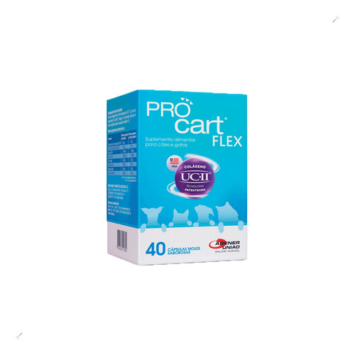 Suplemento Alimentar Pro Cart Flex Cães E Gatos Agener 40 C