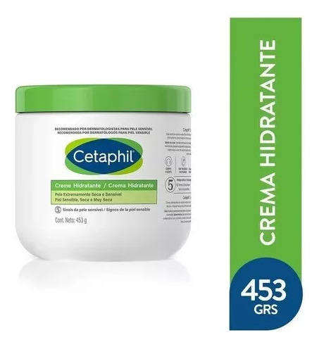 Cetaphil Crema Hidratante  Piel Sensible Y Secas 453g