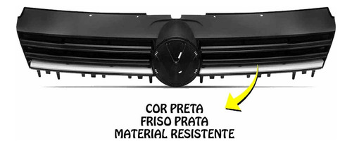 Kit Parachoque + Grades Com Furo Prata Fox 2015 2016 A 2020