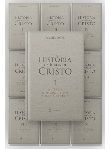 Coleção Premium História da Igreja de Cristo, de Rops, Daniel. Quadrante Editora, capa dura em português, 2022