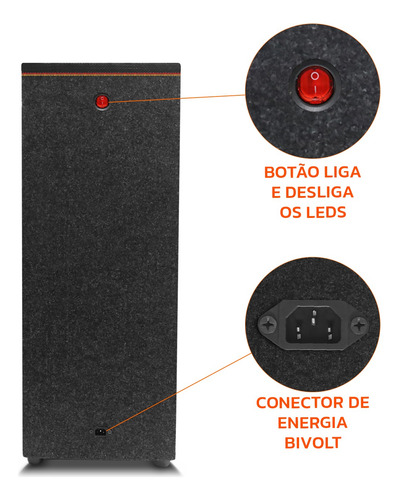 Caixa Bob Residencial Subwoofer Bomber Edge Bluetooth Usb