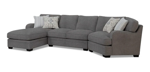 Sala Aisha Derecho Lino Gris Mueble Sofa Salas Sillon