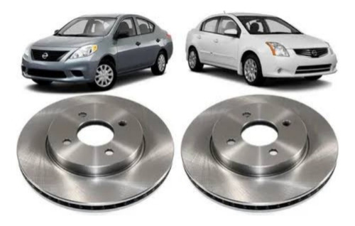 Par De Discos De Freno Para Nissan Sentra  1.8l 16v / 2.0l 1