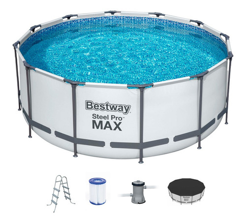 Piscina Estructural Bestway 10250l Filtro Escalera Tapa Loi