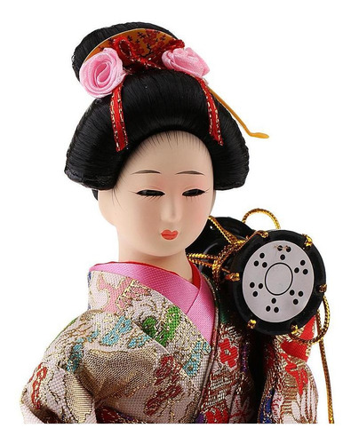 2 Pçs Japonês Gueixa Quimono Boneca Ornamentos Decoração