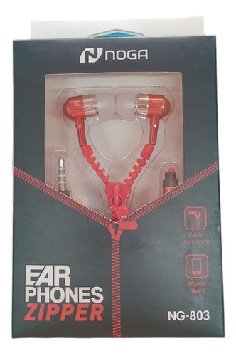 Auricular Noganet Zippers Ng-803 In Ear C/cierre