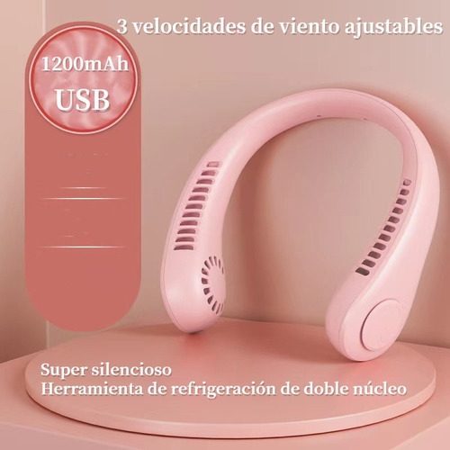 Ventilador De Cuello Portatil Sin Aspas Manos Libres Usb