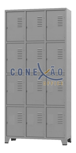 Imagem 1 de 5 de Armário Roupeiro De Aço Vestiário Academia 12 Portas Locker