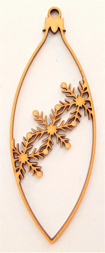 7 Esferas Copos 20cm Adorno Navidad, Mdf, Corte Laser Ese00