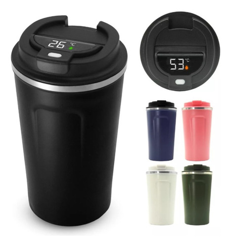 Vaso Termico Cafe De Acero Inoxidable Con Sensor Temperatura