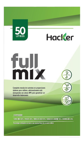 Sustrato Completo Hacker Fullmix 50 Lts