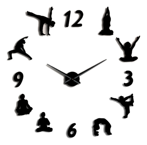 Relojes De Pared Grandes Para Yoga, Efecto Espejo, Sala De E