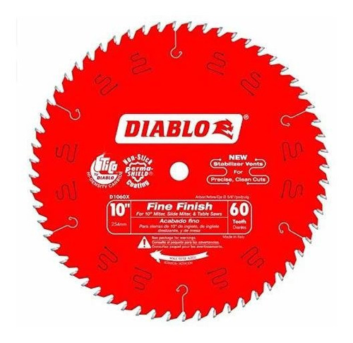 Disco Sierra Diablo Por Freud D1060 Ø254 60d E16 Acabado