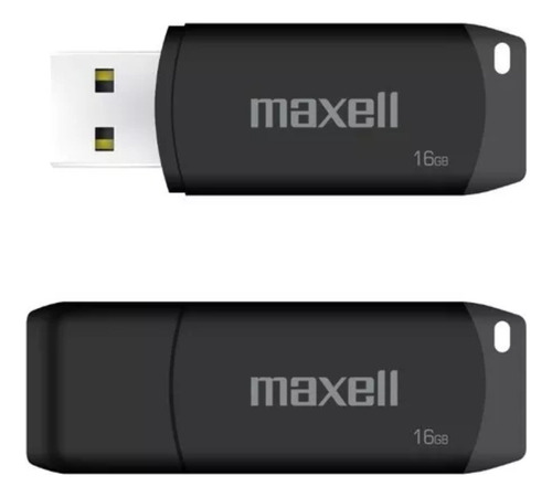 Pendrive 16gb Maxell Ecodata Con Tapa Usb 2.0 Color Negro