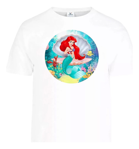 Camiseta La Sirenita - Ariel Y Flaunder #3 Disney Increíbles