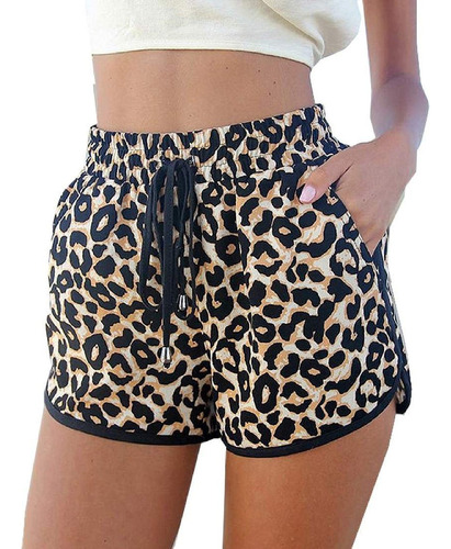 3x Short Deportivo Mujer Con Bambú Colores Surtidos Leopardo