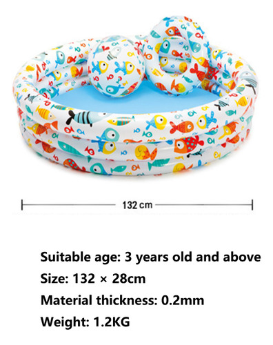 Set De 3 Piscinas Inflables Al Aire Libre, Juego Acuático