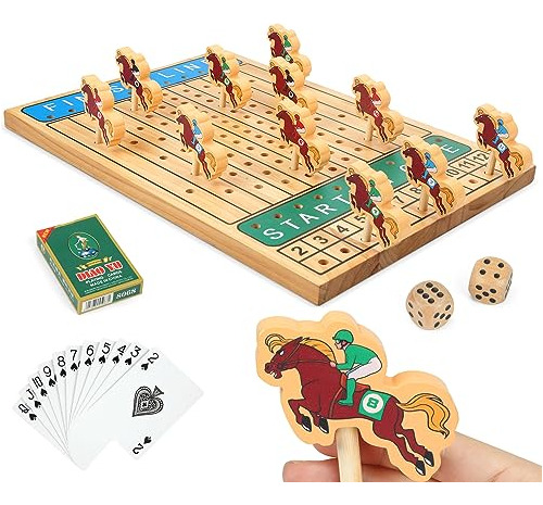 Juego De Mesa De Carreras De Caballos Para Adultos Y 33d4u