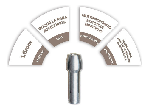 Boquilla Minitorno Pinza Sujeción 1,6mm Dremel 482