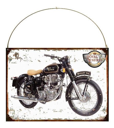 Chapa Publicidad Antigua Royal Enfield Bullet 500 L291