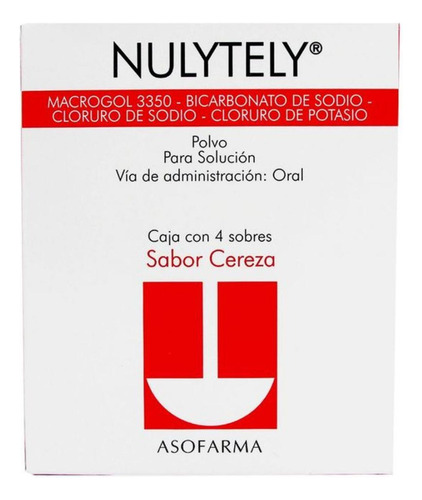 Nulytely Polvo Sabor Cereza Caja Con 4 Sobres Con 110.1 G