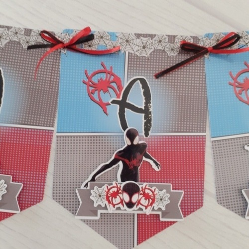 Banderines Personalizados 3d Miles Morales