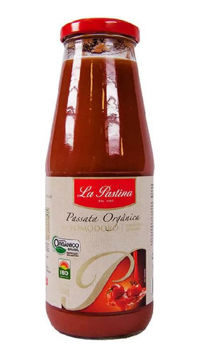 Passata De Tomate Orgânica Italiana La Pastina 680g