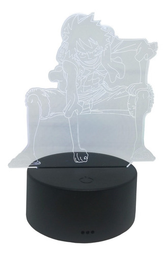 Lámpara Luz Led 3d Rgb Figura De Monkey D Luffy