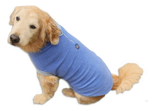 Casaco Roupa Cachorro Grande A Gigante Inverno Frio - 1 Unid Cor Azul 12