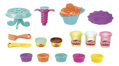 Masa para modelar Kitchen Creations para cupcakes, 5 colores, Play-doh