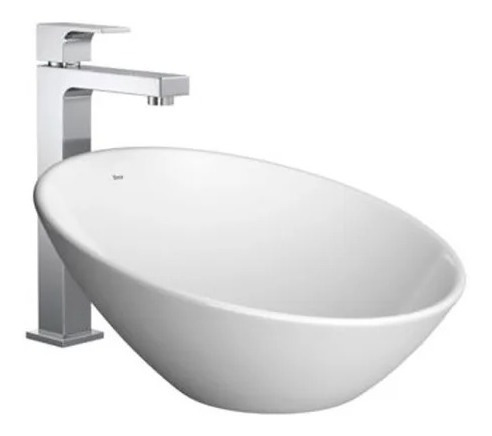 Imagen 2 de 6 de Bacha De Baño De Apoyo Blanca Deca L1036 39cm X 39cm