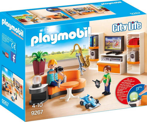 Playmobil 9267 Living Sala De Estar Con Luz Playlgh