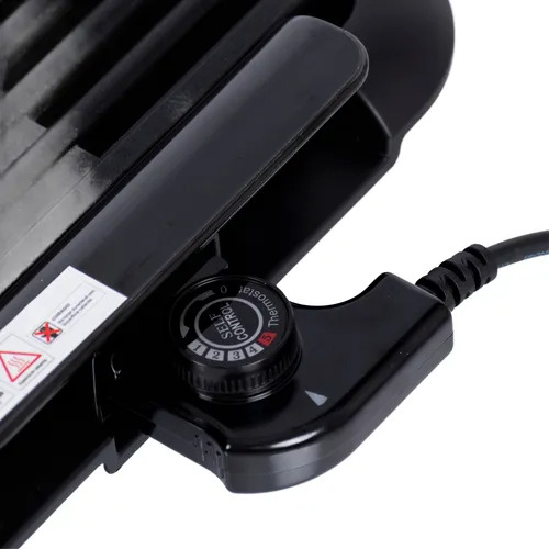 Combo Parrilla Electrica Antihaderente + Set De Sartenes Negro