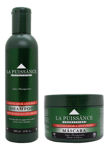 La Puissance Anti Red Shampoo Máscara Matizadora Castaño 6c