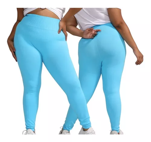 Yoga Basic Legging Esportiva Plus Size De Alta Elasticidade Com Cós Largo