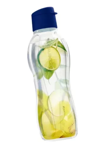 Tupperware Aquasafe - Juego de 4 botellas con tapa abatible (1 litro)