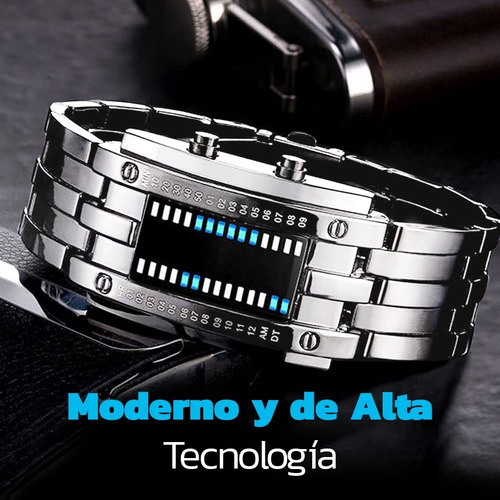 2 Relojes Para Hombre Led Binario Electrónico Impermeable