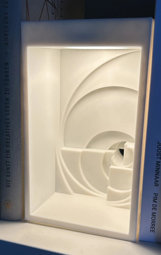 Lampara Led 3d Espiral Dorada Áurea Aesthetic Arquitectura