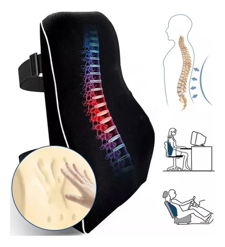 Cojín lumbar ergonómico Soporte Respaldo Almohada para asiento de coche de  oficina