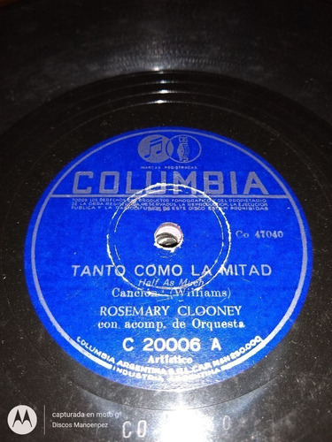 Pasta Rosemary Clooney Columbia C125