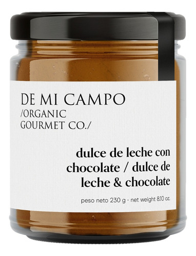 Dulce De Leche Con Chocolate Orgánico De Mi Campo X 230 Grs.