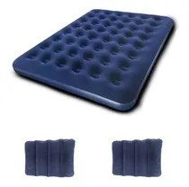 Comprar Colchão Inflável Casal Multiuso 191 X 137cm + 2 Travesseiros Cor Azul