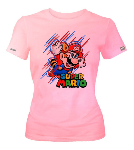 Camiseta Súper Mario Bros Videojuego Dama Mujer Ikrd