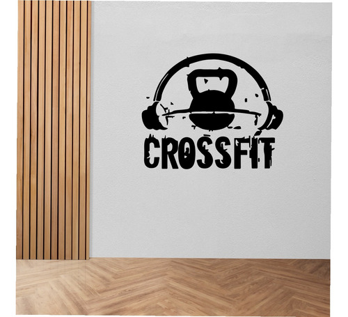 Vinilo Pared Decorativo Gym Gimnasio Crossfit 120x100cm