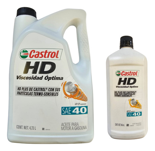 Aceite Monogrado Sae 40 Castrol Hd Viscocidad Optima 5l