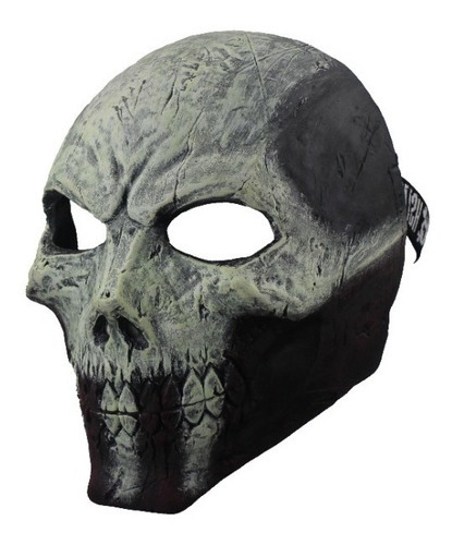 Máscara Efecto Neón Cráneo Assault Oscuridad Urban Halloween Color Blanco