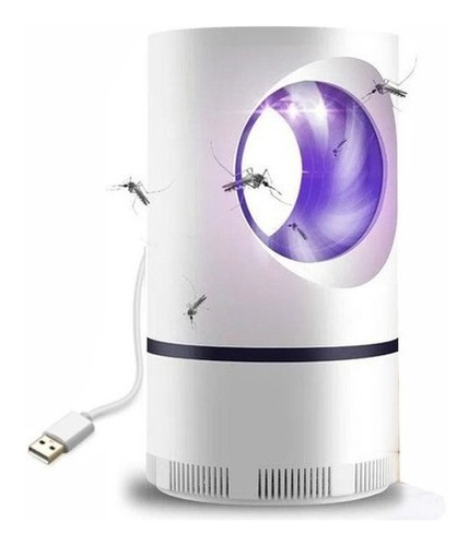 Imagen 2 de 3 de Mata Moscas Mosquitos Insectos Uv Silencioso Usb