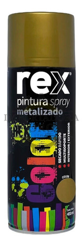 Pintura Spray Metalizada Secado Rápido Rex 400ml